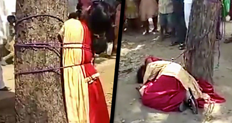 หญิงอินเดียวัย 18 ถูกมัดและฟาดนานนับชั่วโมง ฐานทำครอบครัวเสื่อมเสียคบชายฮินดู