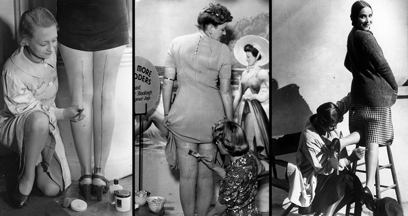 ย้อนรอยแฟชั่นแปลกแห่งยุค 40 ที่ทำให้สาวๆ ตกแต่งทาสีขาตัวเอง ให้เหมือนใส่ถุงน่องอยู่