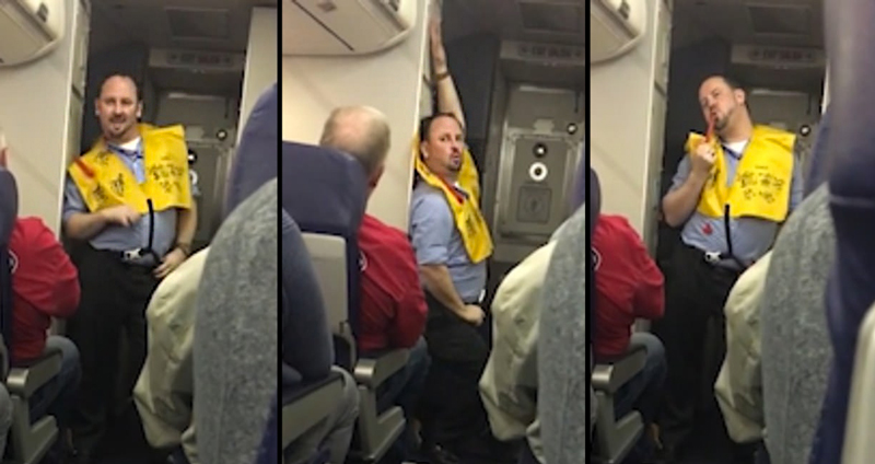 “พนักงานบนเครื่องบิน” จัดหนักจัดเต็ม สาธิตเรื่องความปลอดภัย ด้วยท่วงท่าลีลาสุดเซ็กซี่