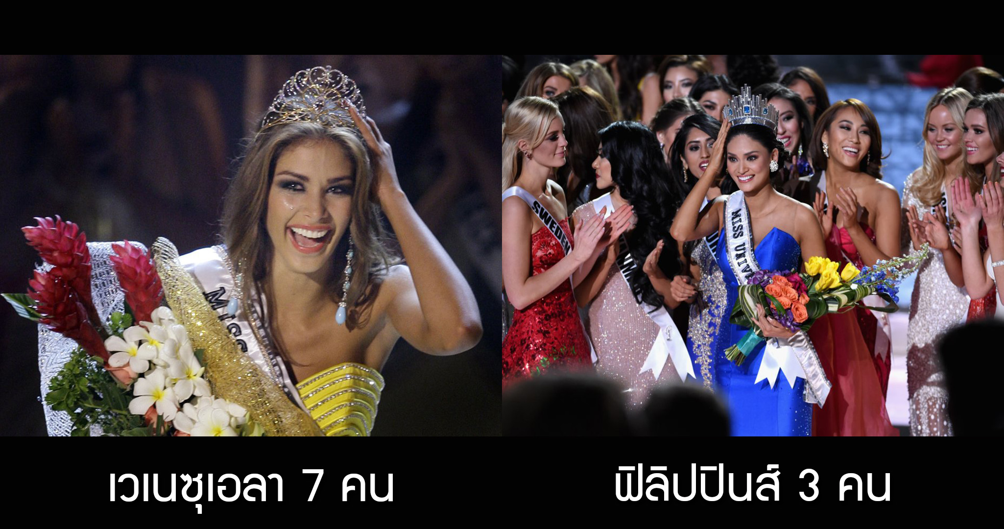 รวม 5 ประเทศแห่งคนสวย ที่คว้ามงกุฎนางงามมากที่สุดในเวที Miss Universe