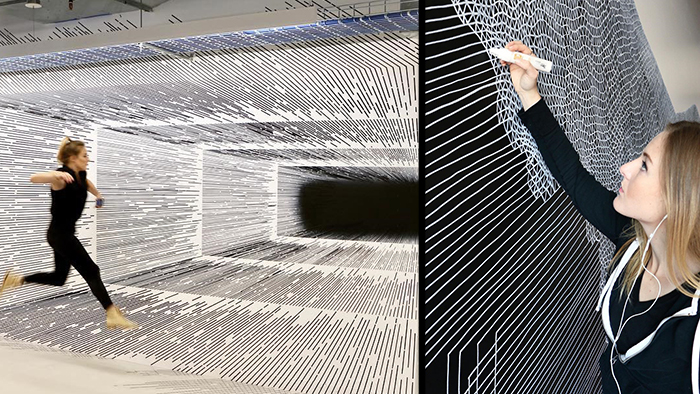 ศิลปินสาวนักคณิตฯ ใช้ลายเส้นพื้นๆ สร้างสรรค์เป็นผลงานภาพสามมิติสุดตระการตา