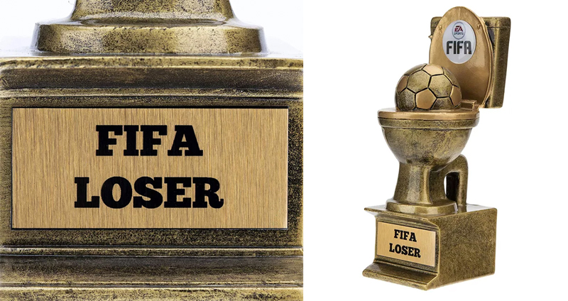 ถึงเวลาทับถมไอ้ไก่อ่อน ‘FIFA Loser’ ถ้วยรางวัลสำหรับขี้แพ้เกมบอล อย่าจับเลยจอย ไปจับไก่ดีกว่า!!