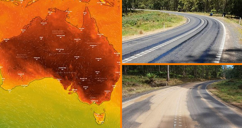 ออสเตรเลียอุณหภูมิสูงสุดทะลุ 50 °C ร้อนหนักมากจนถนนละลาย-เกิดไฟป่านับสิบครั้ง