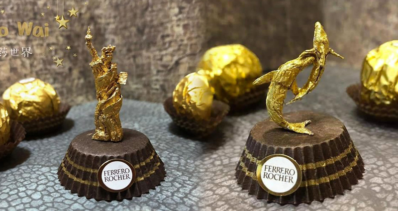 ศิลปินสร้างผลงานจาก “ห่อ Ferrero Rocher” กับโมเดลขนาดจิ๋วสุดน่ารัก กะทัดรัด แจ่มแมว