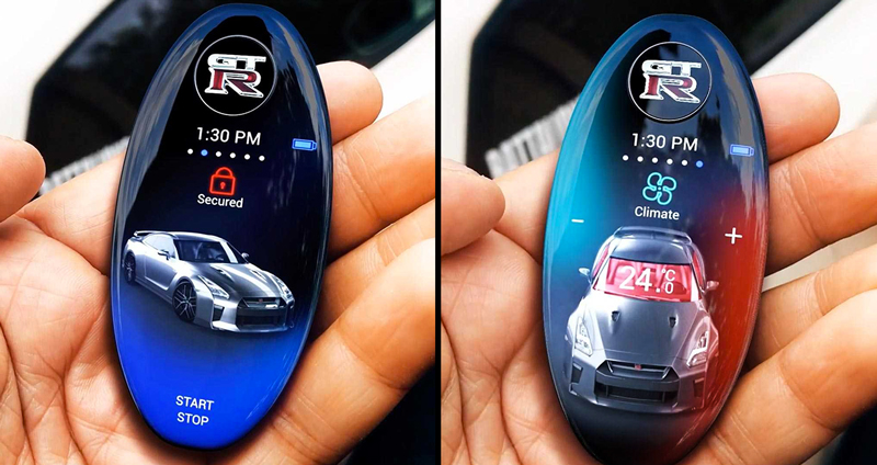 คอนเซปต์สมาร์ทคีย์สุดล้ำของ Nissan GT-R มองเผินๆ นึกว่าสมาร์ทโฟนเครื่องเล็ก