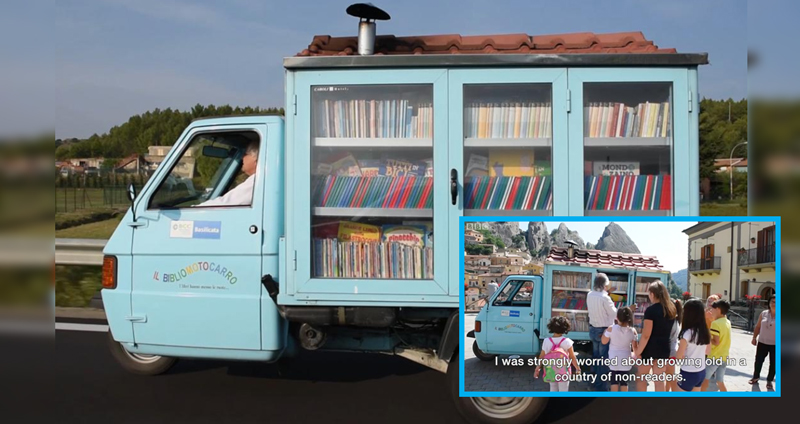 ลุงอิตาลีสร้าง “รถห้องสมุด” ตระเวนไปให้เด็กๆ ในพื้นที่ห่างไกล ได้เข้าถึงหนังสือมานานกว่า 20 ปี