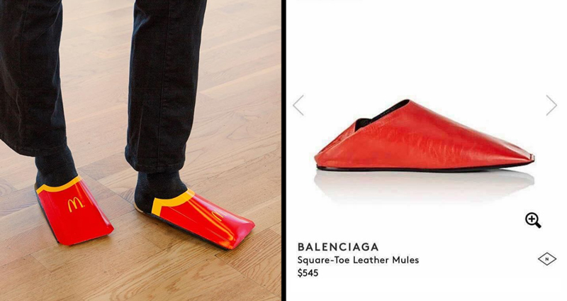แมคโดนัลด์นึกสนุกล้อเลียน ‘Balenciaga’ ด้วยการเอากล่องใส่เฟรนช์ฟรายส์มาทำเป็นรองเท้า!?