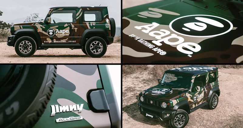 Suzuki Jimny X Ape ออกสติ๊กเกอร์หุ้มรถลายพรางสุดเท่ เอาใจสายสตรีท จำหน่ายแล้วที่ฮ่องกง