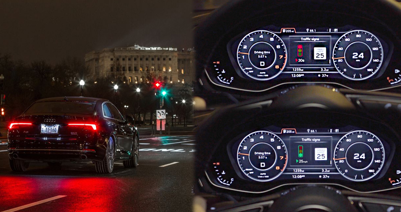 ระบบช่วยเหลือจาก Audi ปรับความเร็วให้พอดีกับไฟเขียว ขับได้ต่อเนื่องไม่ต้องจอดติดไฟแดง