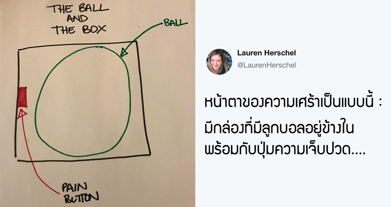 หญิงแชร์วิธีจัดการความเศร้า ที่ไม่มีวันหายไป ด้วยทฤษฎี ‘ลูกบอลในกล่อง’