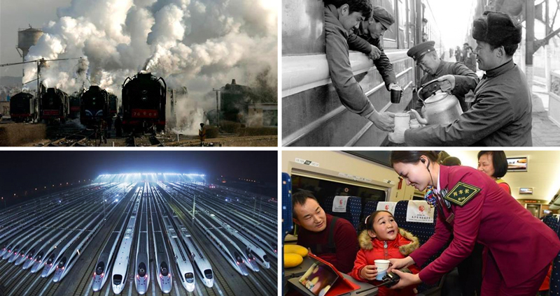 ภาพเปรียบเทียบการเดินทางด้วยรถไฟในประเทศจีน จากอดีตกับปัจจุบัน ที่แตกต่างกันอย่างมาก