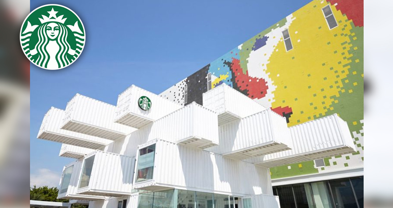 พาชมร้านกาแฟ ‘สตาร์บัคส์’ สร้างจากตู้คอนเทนเนอร์ แตกต่างอย่างมีสไตล์พบได้ในไต้หวัน