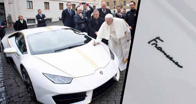 รถ Lamborghini รุ่นพิเศษ หนึ่งเดียวในโลก ที่เคยถูกครอบครองโดยพระสันตะปาปา