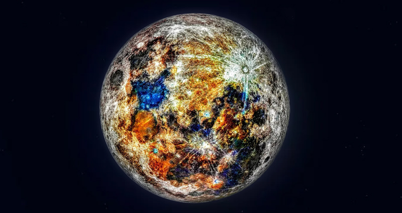 ช่างภาพรวมรูปดวงจันทร์ 150,000 รูป ร้อยเรียงจนเผยให้เห็นสีอันสดใสที่ซ่อนอยู่ภายใน