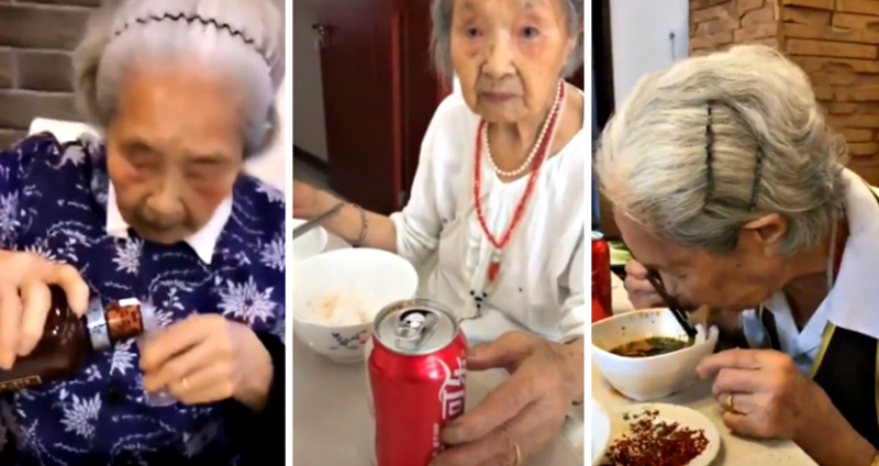 คุณยายวัย 98 โชว์โหดซัดเรียบ ‘แอลกอฮอล์ น้ำอัดลม หม้อไฟ’ อายุเยอะแล้วไงใครแคร์!!