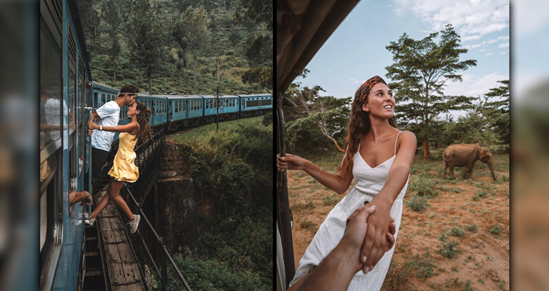 ชาวเน็ตจวกคู่รักบล็อกเกอร์ ถ่ายรูปในท่าห้อยตัวนอกรถไฟที่กำลังวิ่ง “มันอันตรายนะ”