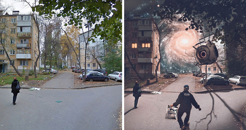 ศิลปินดิจิตัลเปลี่ยนภาพจาก ‘กูเกิ้ลแมพ’ เมืองรัสเซีย ให้กลายเป็นโลกแห่งอนาคตสุดล้ำ!!