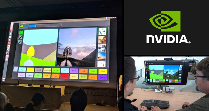 NVIDIA โชว์นวัตกรรม ให้ AI เปลี่ยนภาพสเก็ตช์แบบเพ้นท์ๆ กลายเป็นทิวทัศน์เสมือนจริง