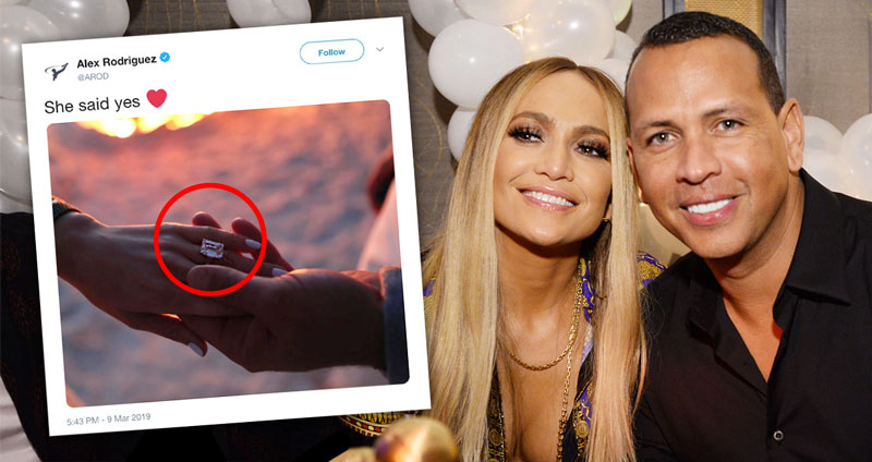 Jennifer Lopez เซย์เยส ตกลงแต่งงานกับ Alex Rodriguez แฟนหนุ่มแล้วจ้า!!