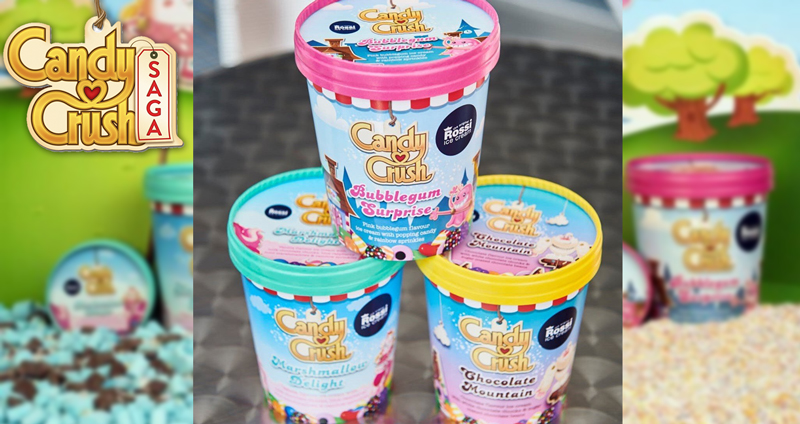 ไอศกรีมจากเกมมือถือชื่อดัง “Candy Crush” 3 สี 3 รสชาติ สีสวย น่าทานมากๆ