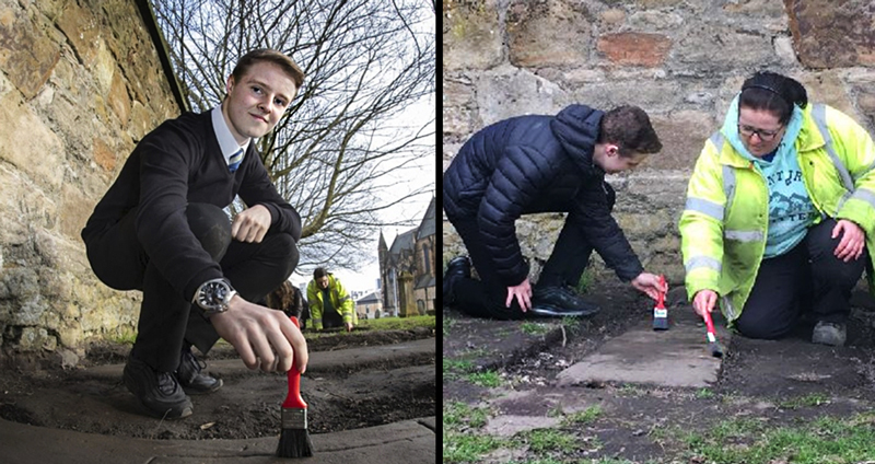 ป้ายหลุมศพหินจากศตวรรษที่ 10-11 ถูกค้นพบที่สกอตแลนด์ โดยฝีมือเด็กหนุ่มอายุ 14 ปี