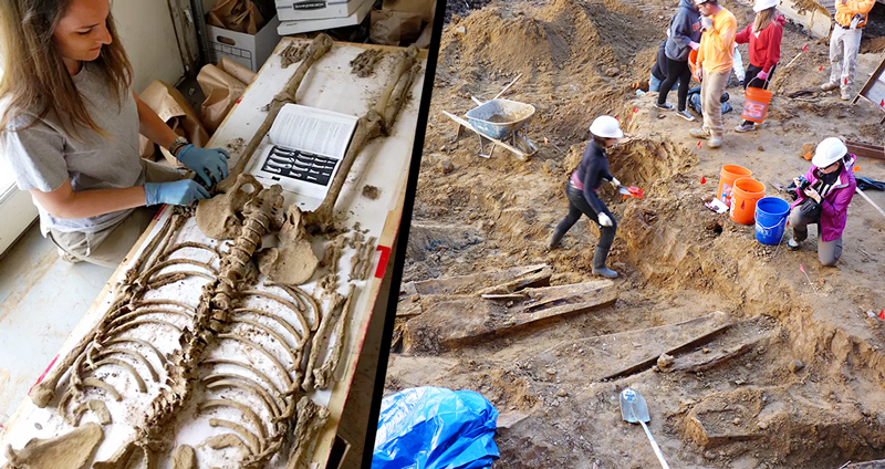 นักวิทย์พบสุสานโบราณที่ฟิลาเดลเฟีย หลังคนงานเจอโครงกระดูกกว่าร้อยร่างในการก่อสร้าง