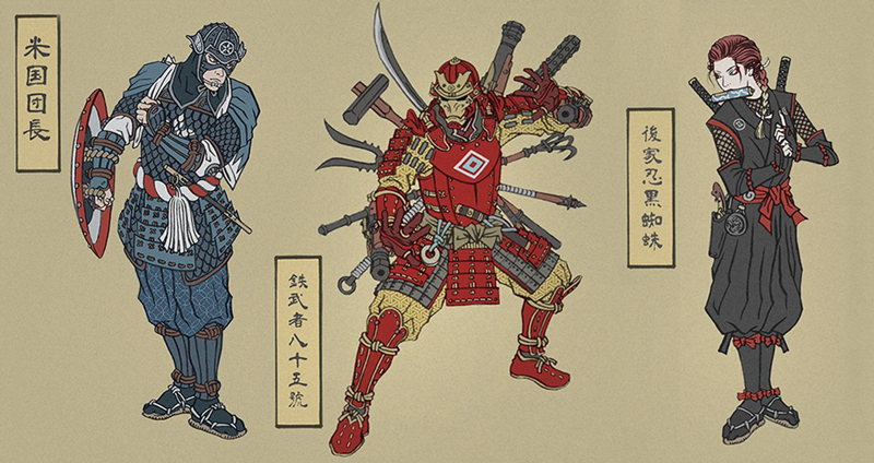 ศิลปินจับเอาเหล่า Avengers มาสรรค์สร้างใหม่ในฉบับ “ญี่ปุ่นดั้งเดิม” ที่เท่ พราวเสน่ห์เหลือเกิน