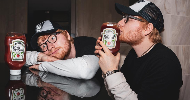 Ed Sheeran ได้ร่วมงานกับทางซอสมะเขือเทศ Heinz โอ๊ย.. สมใจอยากพี่เขาแล้วล่ะ