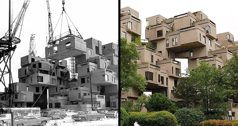 ชม 24 ภาพการก่อสร้าง “Habitat 67” อาคารสุดแปลกที่มีชื่อเสียงของแคนาดาในช่วงยุค 60