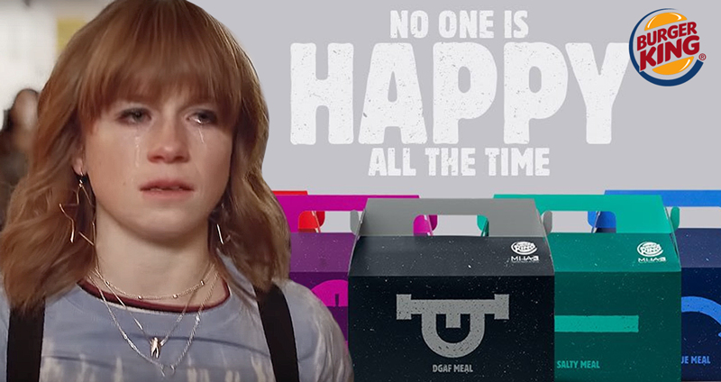 Burger King ออกสินค้าใหม่ “Unhappy Meal” พร้อมสโลแกน “ไม่มีใครมีความสุขตลอดเวลา”