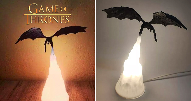 สุดเจ๋ง!! โคมไฟ ‘มังกรพ่นไฟ’ จาก Game of Thrones ที่ทำมาจากเครื่องปริ้นต์ 3 มิติล้วนๆ