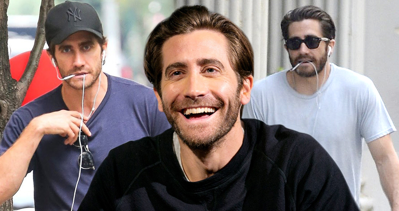 Jake Gyllenhaal หนุ่มหล่อกับนิสัย “ชอบคาบหูฟัง” ไม่ว่าจะไปไหน พี่ก็คาบ คาบ คาบ