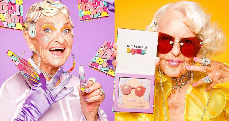 คุณยายสุดแซ่บ Baddie Winkle วัย 90 ปี ผลิตเครื่องสำอางขายแล้ว มีแผ่นมาส์กหน้าอกด้วย??!