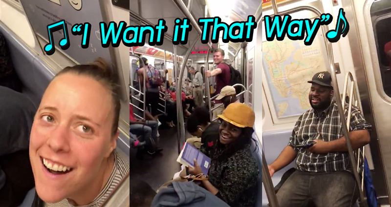 คืนธรรมดาในรถไฟใต้ดินนิวยอร์ก คนทั้งตู้ร้องเพลงของ Backstreet Boys ไปด้วยกัน