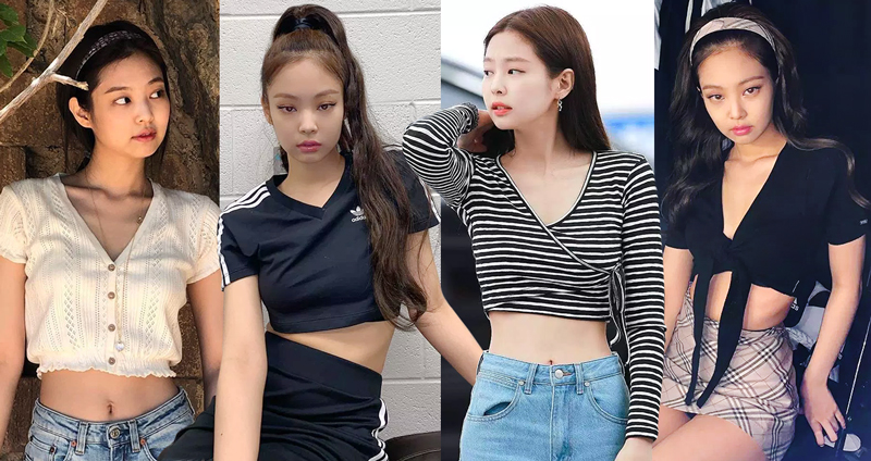 20 สไตล์เสื้อครอปท็อปของเจนนี่ BLACKPINK สวย เท่ และเซ็กซี่ได้ในตัวเดียว